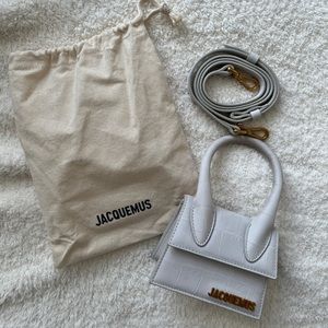 Jacquemus Off White Croc Le Chiquito Mini Bag 🤍